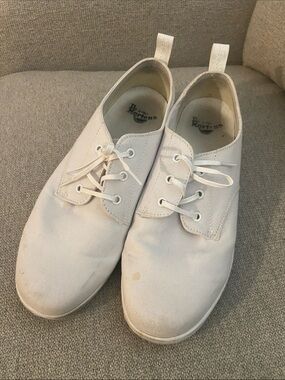Dr. Martens Callum Men’s White Canvas Lace-Up Sneakers Size 13
